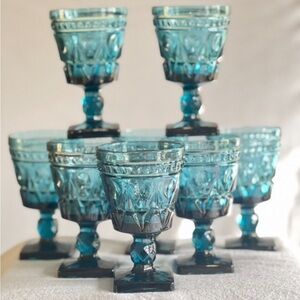 Set of 8 indiana glass porter glasses